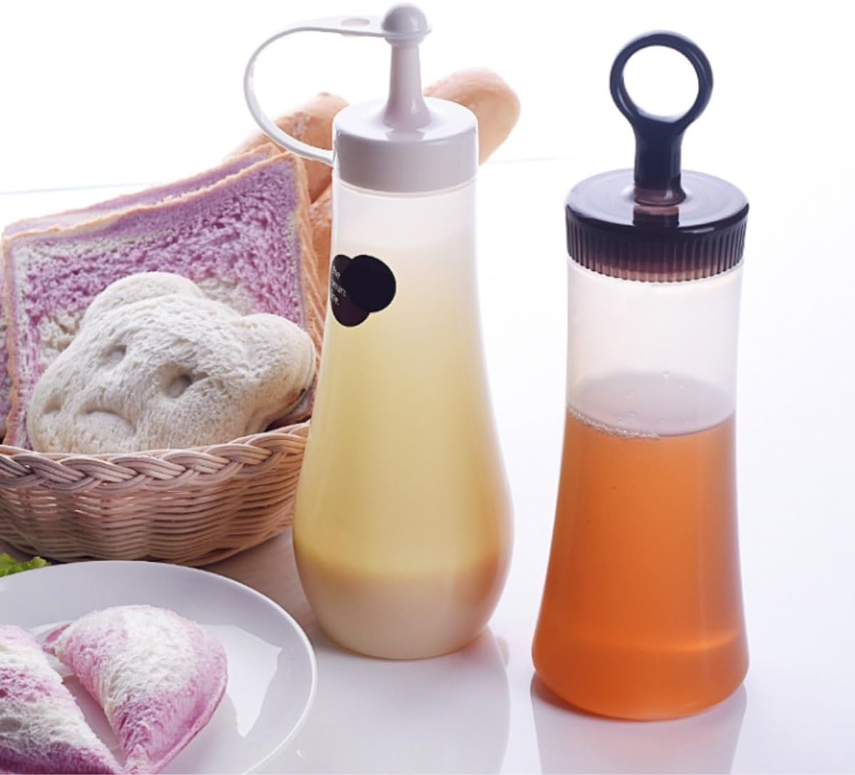 Kleye 5PCS Refillable Condiment Squeeze Bottles