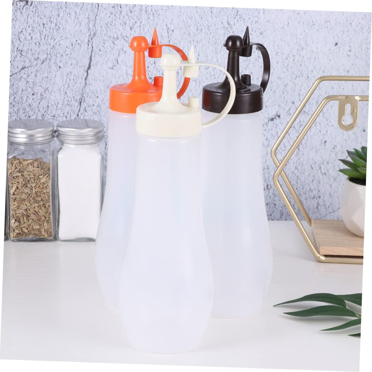ASAKKURA 3-Pack Salad Dressing Squeeze Bottles Set