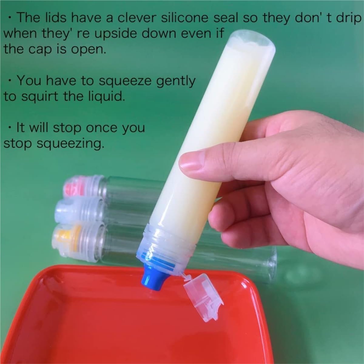 KLEYE 6-Pack Yellow Condiment Squeeze Bottles