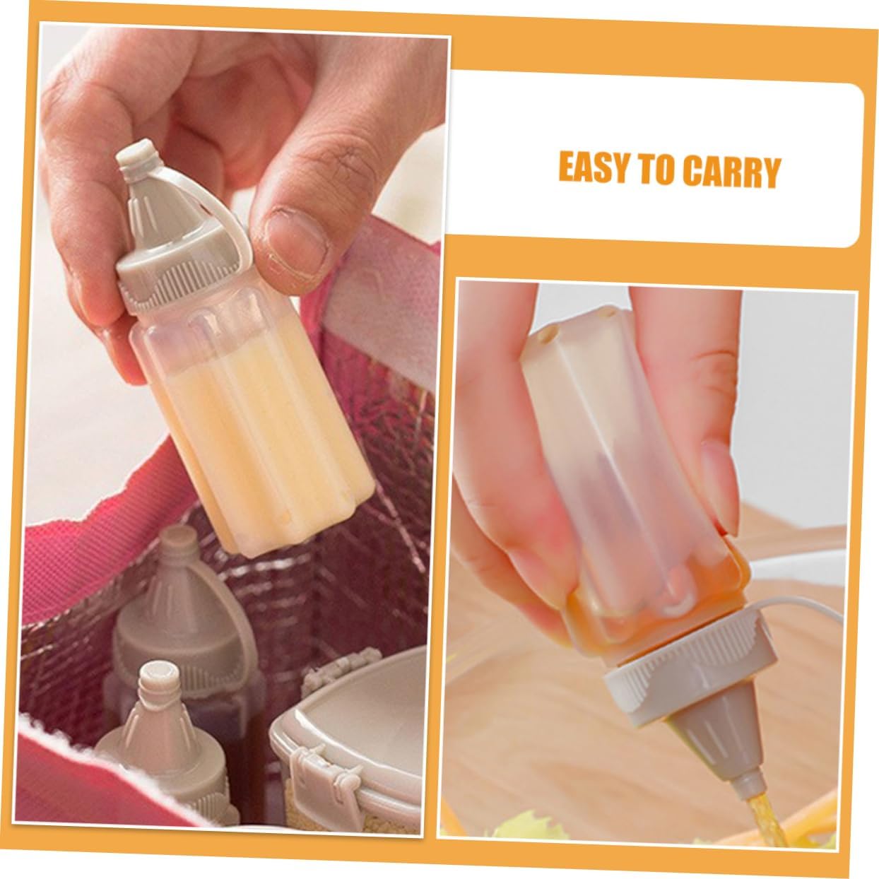 12pcs Leakproof Condiment Squeeze Bottles for Home and Travel 1