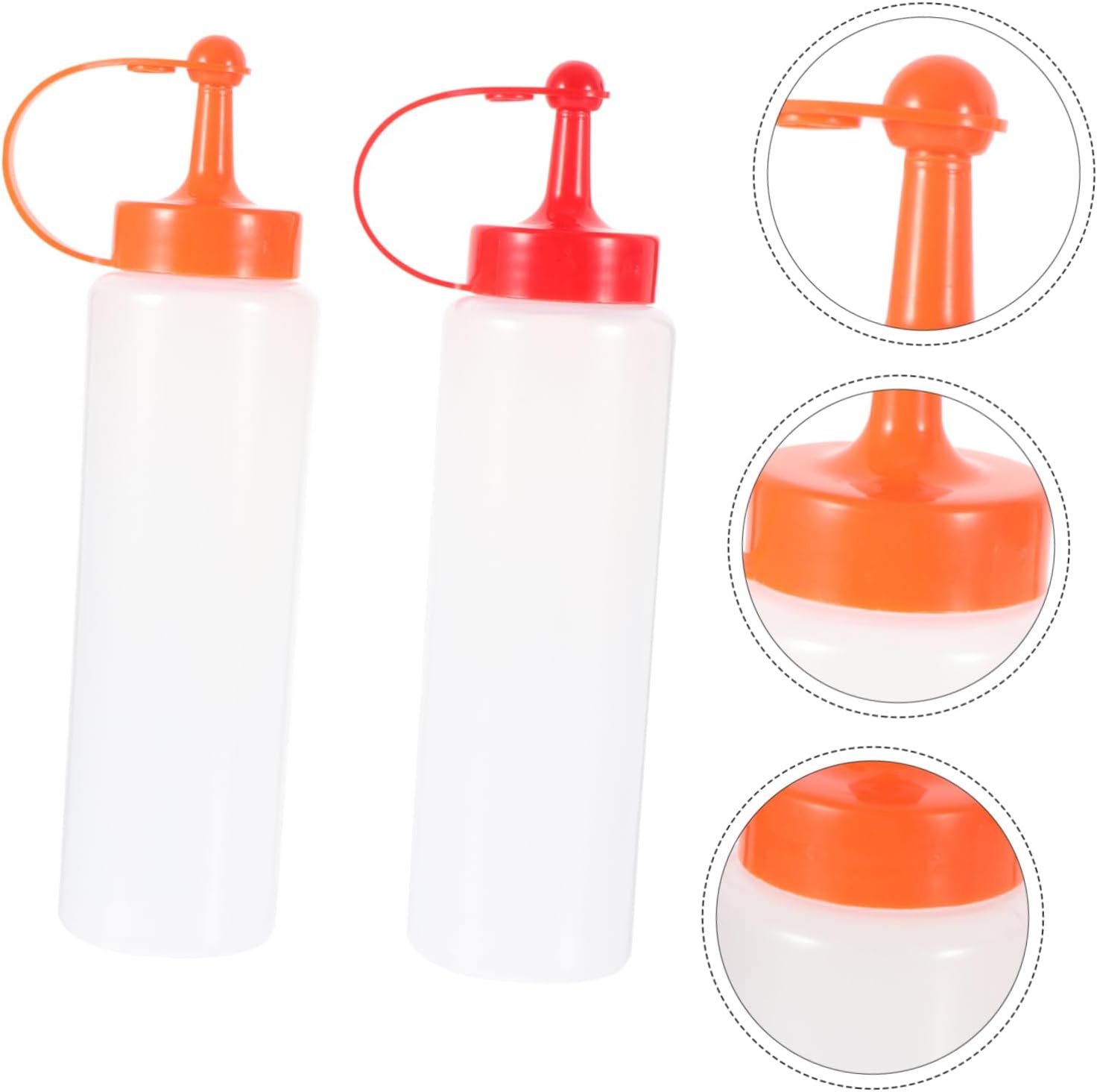Sturdy PE Squeeze Bottles for Salad Dressing Ketchup Mustard