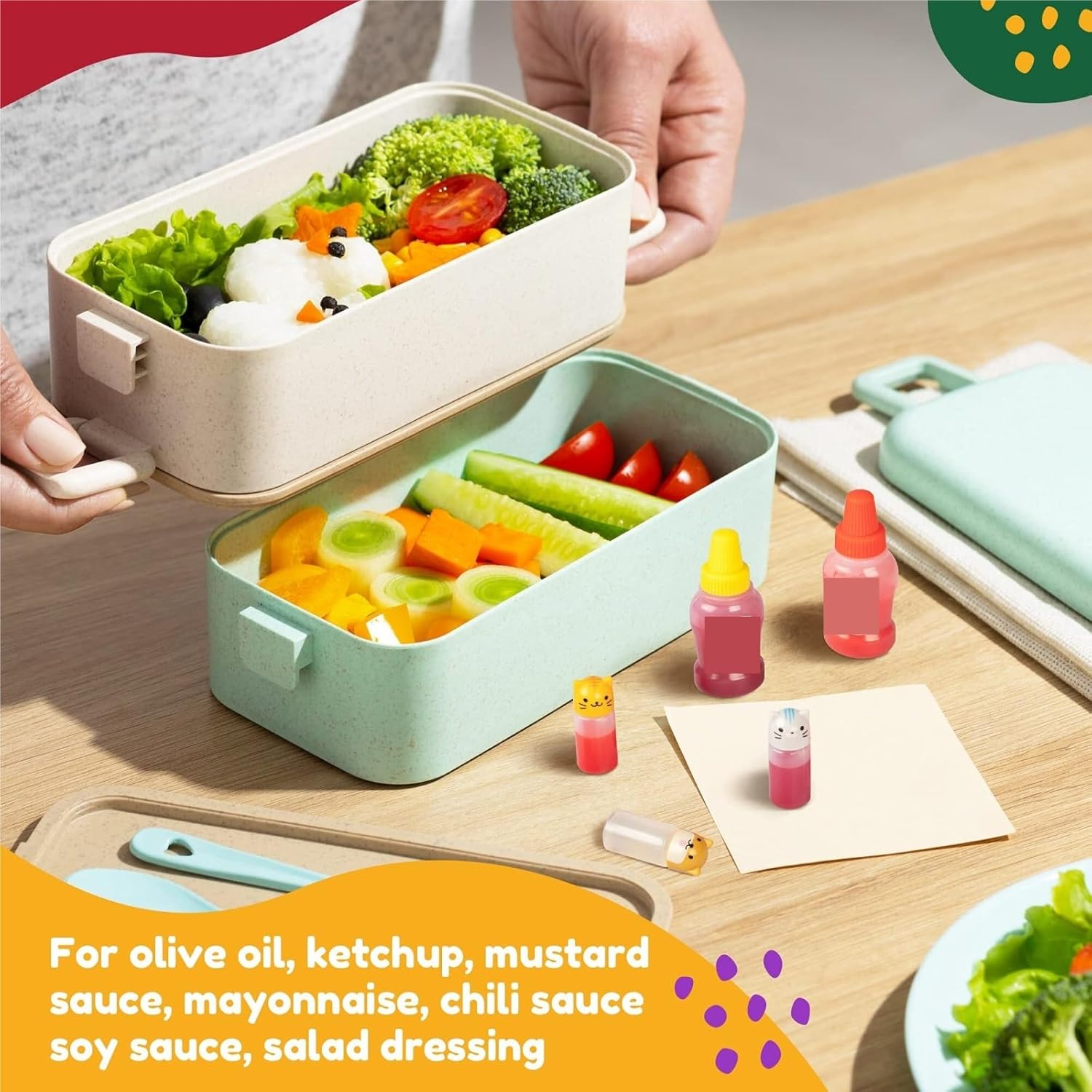 KLEYE Yellow Condiment Squeeze Bottles 1