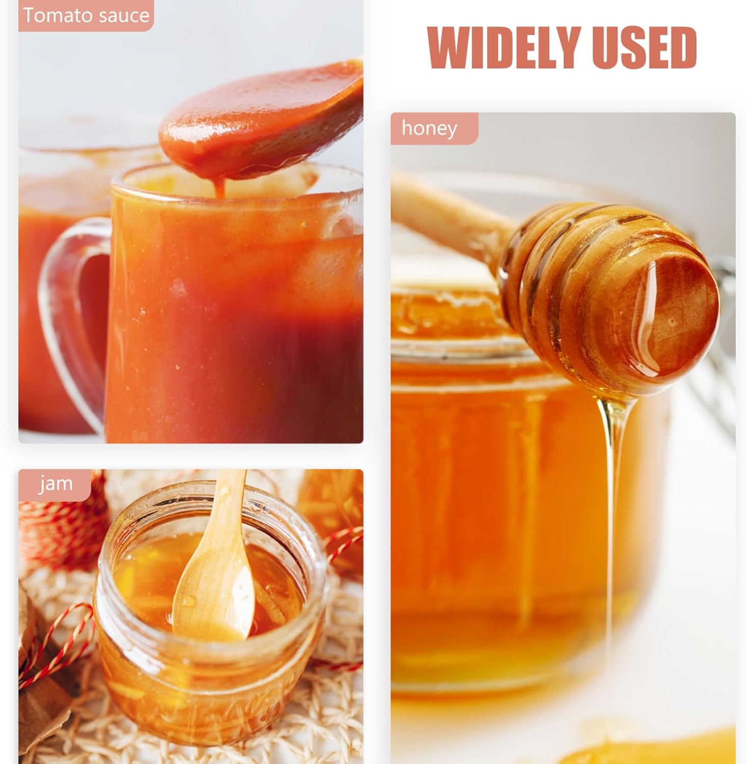 HOLIDYOYO 4pcs Jam Bottle Squeeze Honey Dispenser
