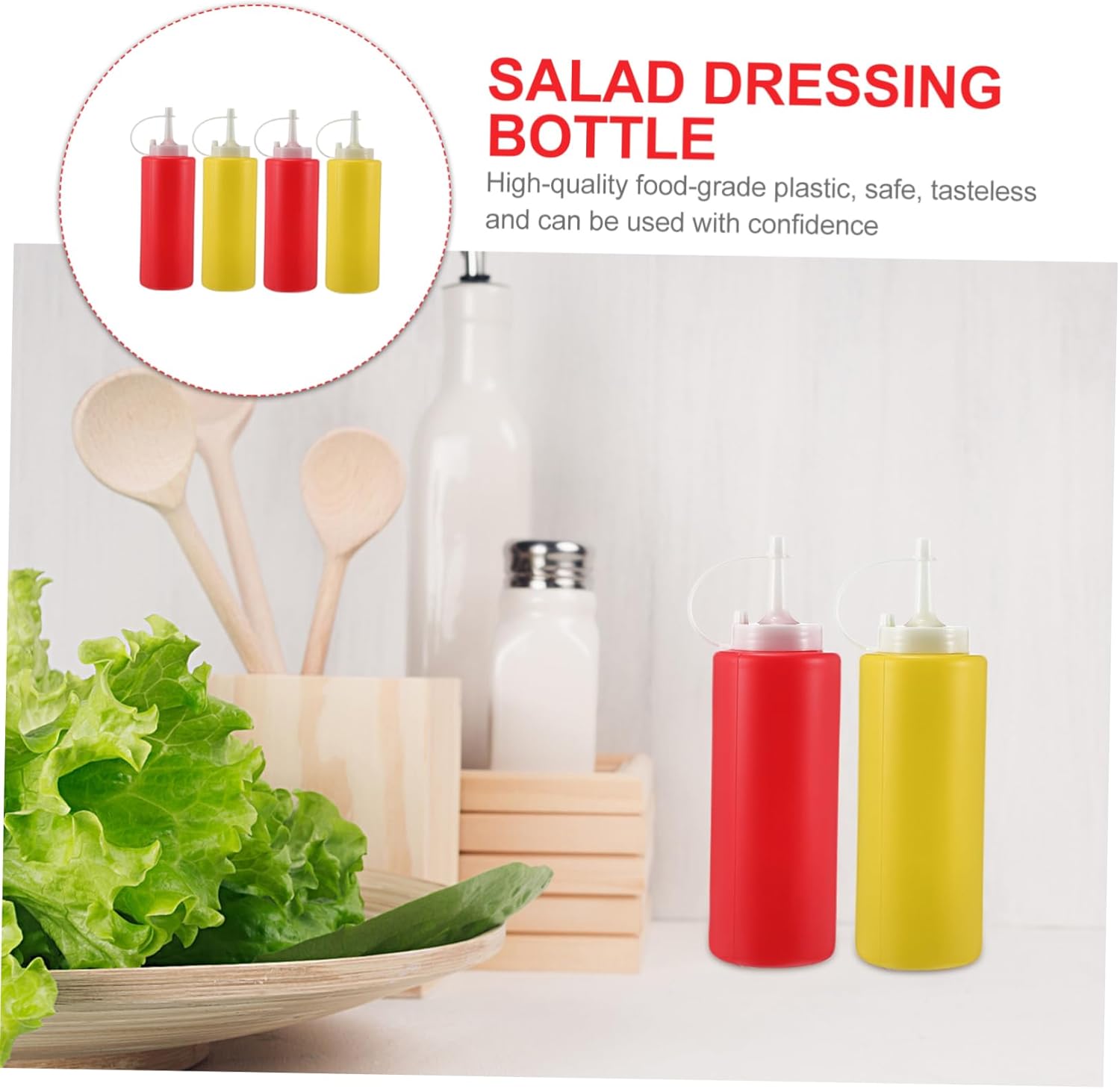 4Pcs Jam Squeeze Bottles 350ML Seasoning Containers 1