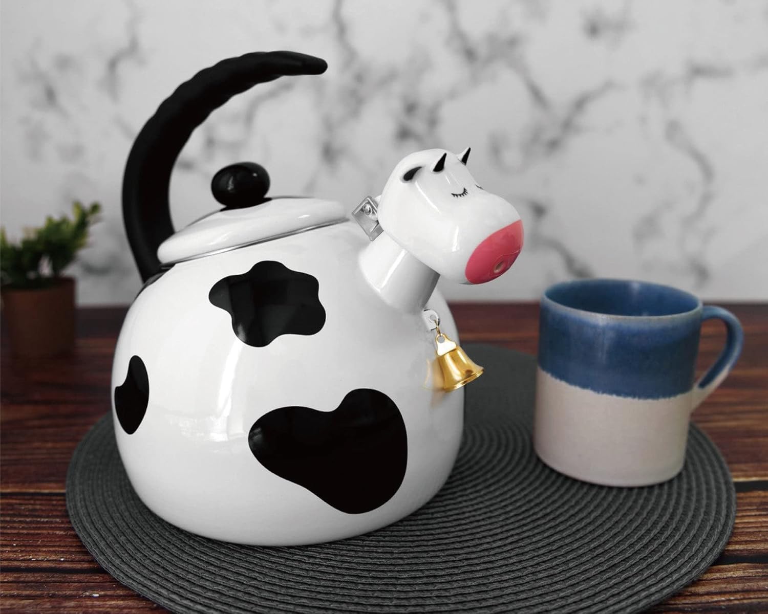 Supreme Housewares Cow Whistling Tea Kettle 23 Quart