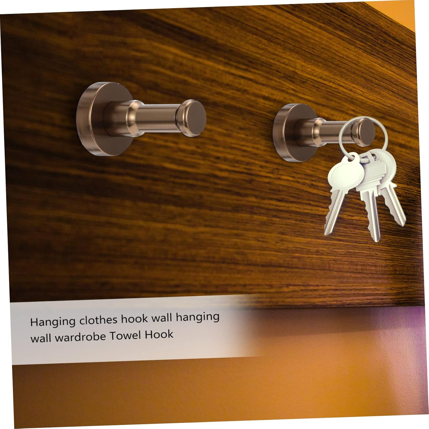 IMIKEYA Heavy-duty Aluminum Coat Hooks 4pcs