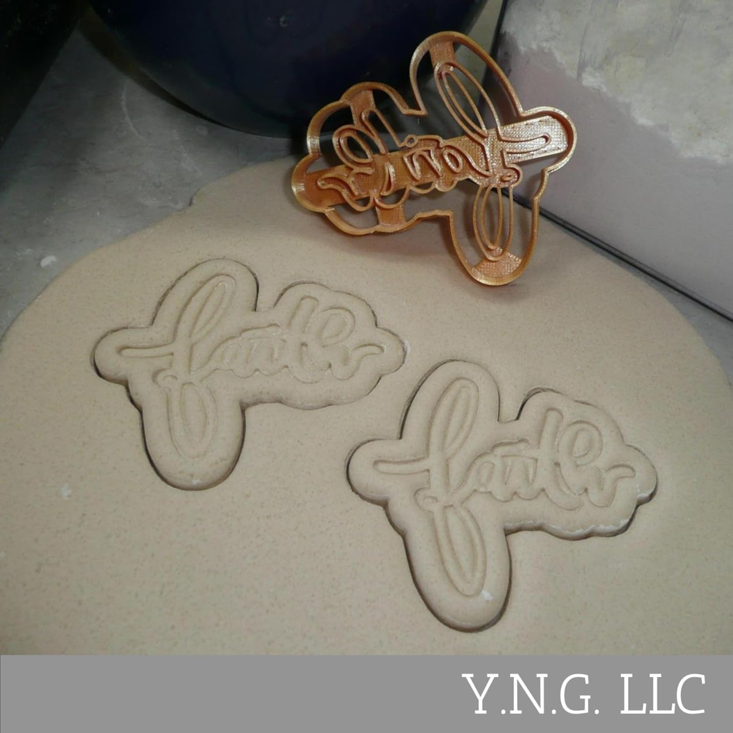 Faith Word Cursive Letters Cookie Cutter Made in USA