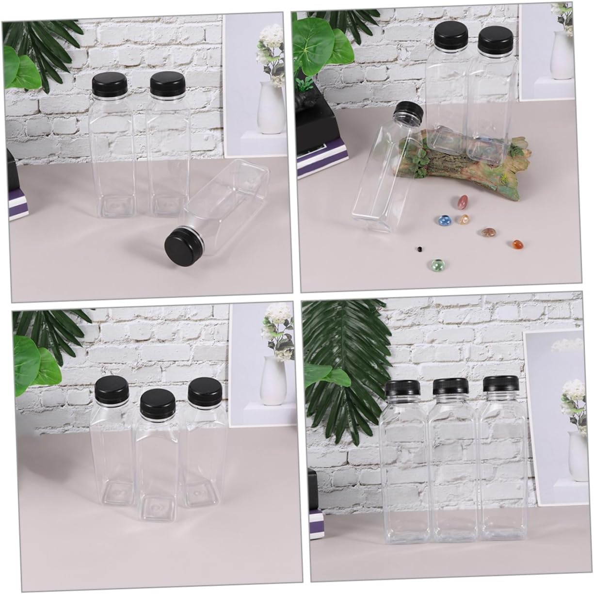 PAMINGONO 400ml Reusable Juice Containers with Lids