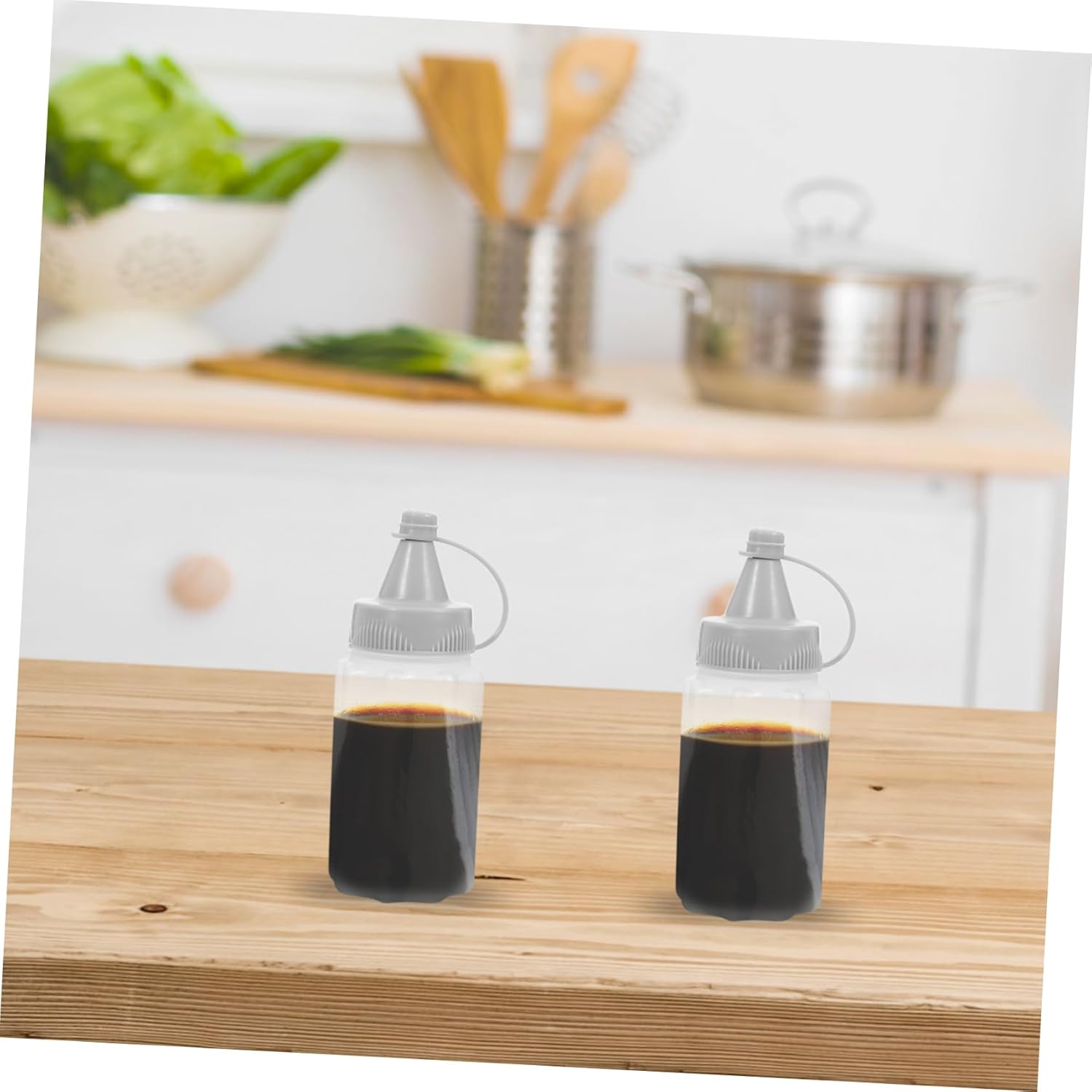 FELTECHELECTR 4pcs Mini Squeeze Bottles for Honey and Condiments
