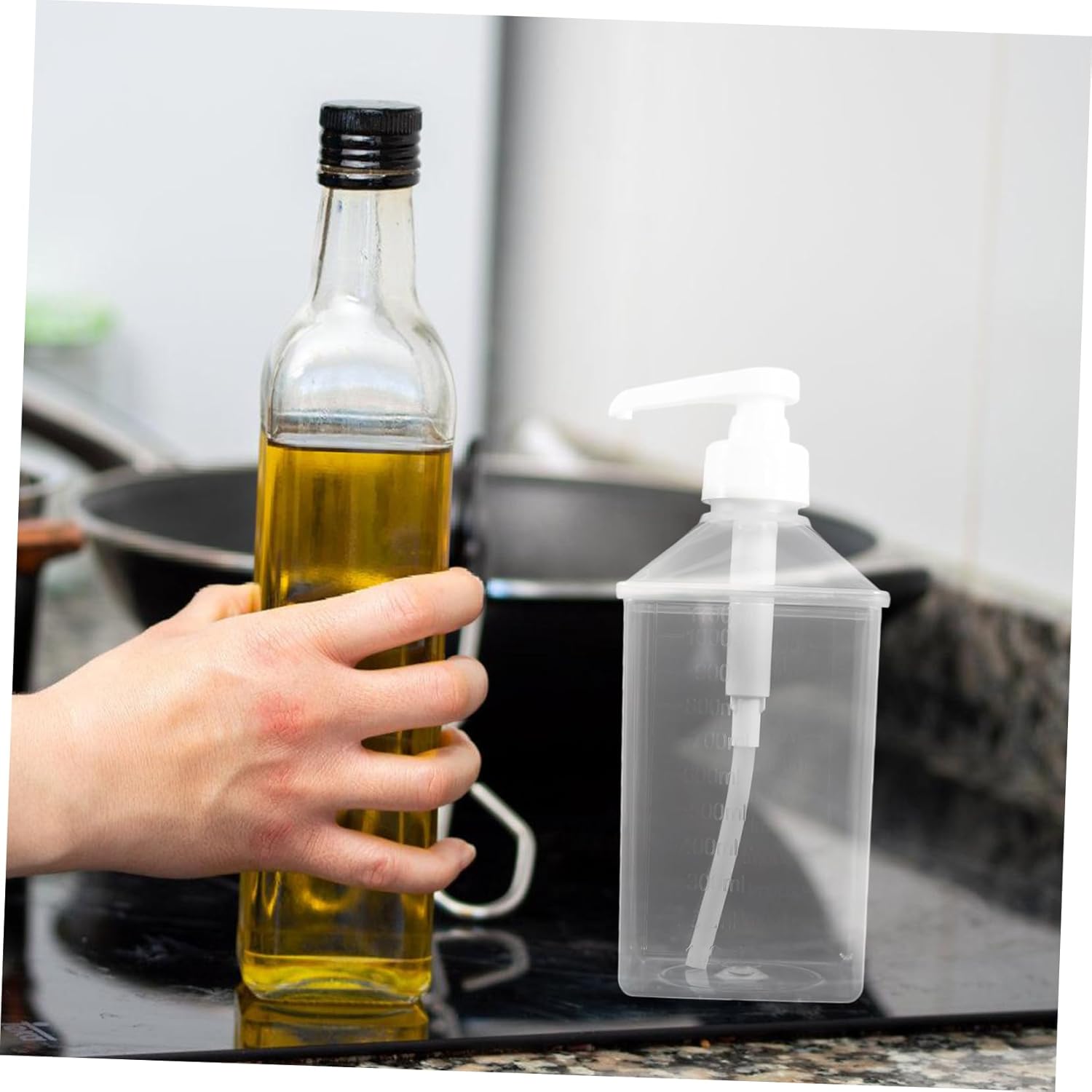 HOLIDYOYO 2pcs Clear Plastic Squeeze Bottles