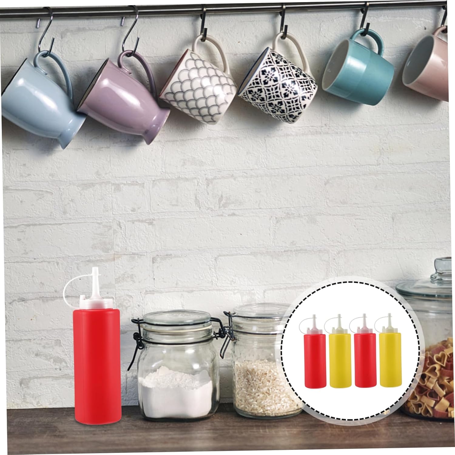 4Pcs Jam Squeeze Bottles 350ML Seasoning Containers 1