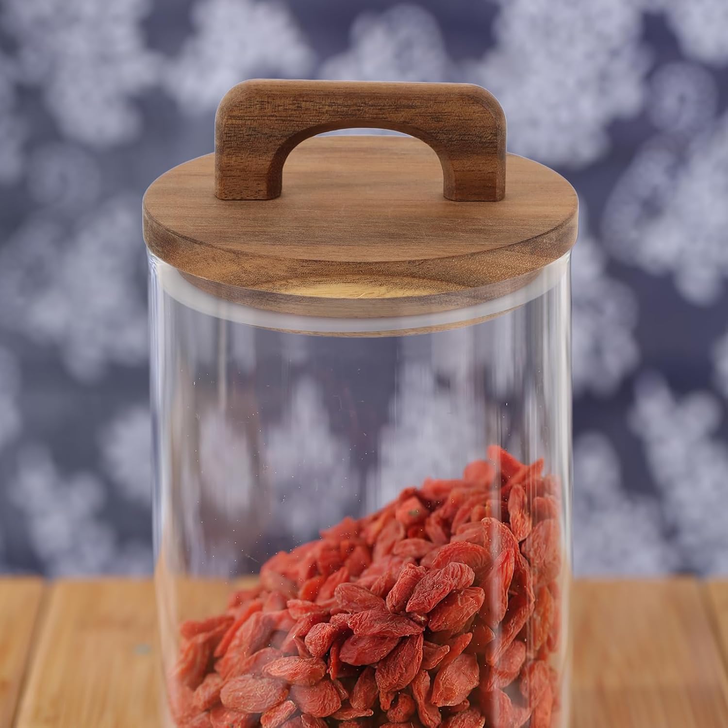 Zerodeko Wood Sealed Jar Lid with Handle