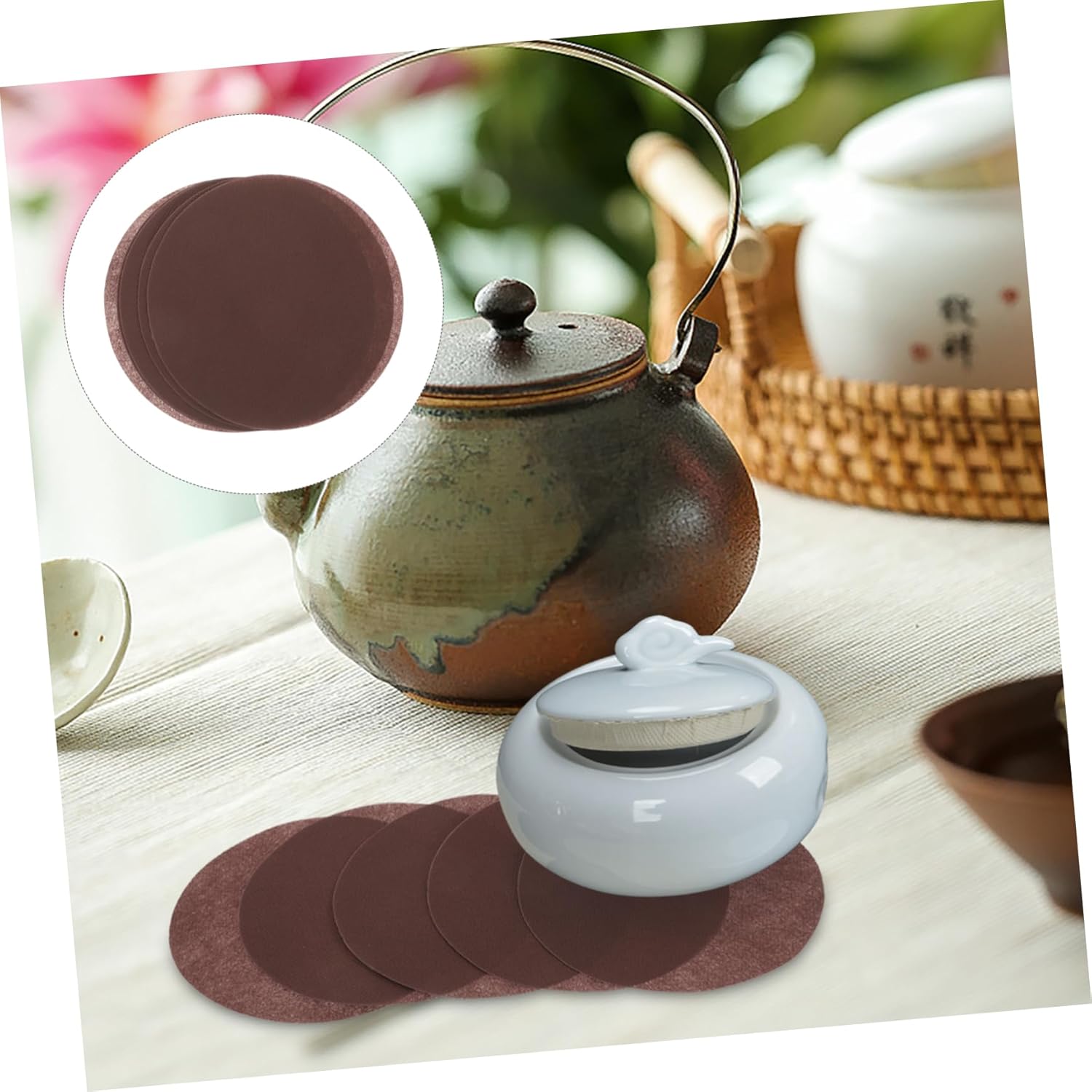VOSAREA 2 Sets Glass Jar Lid Sealing Fabric