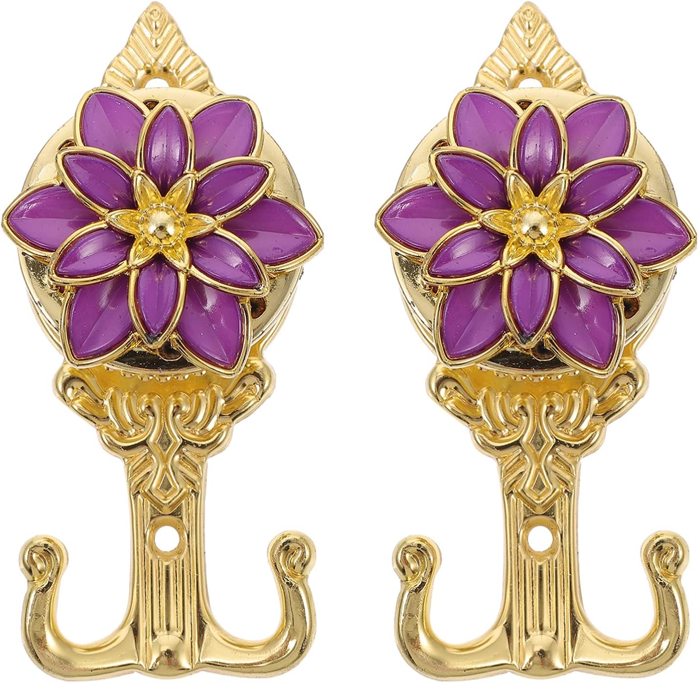 Veemoon 2pcs Flower Shape Coat Hooks Home Storage Hook
