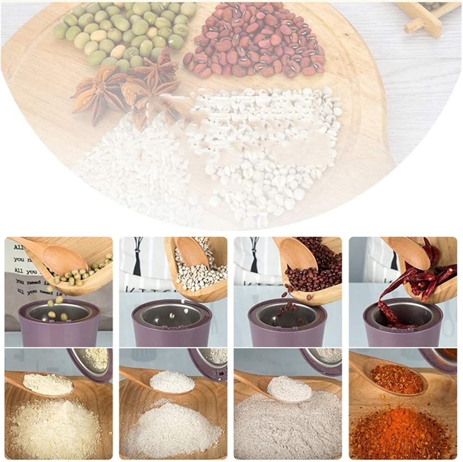JAJKAFCL Refillable Pepper Mill with Electric Motor