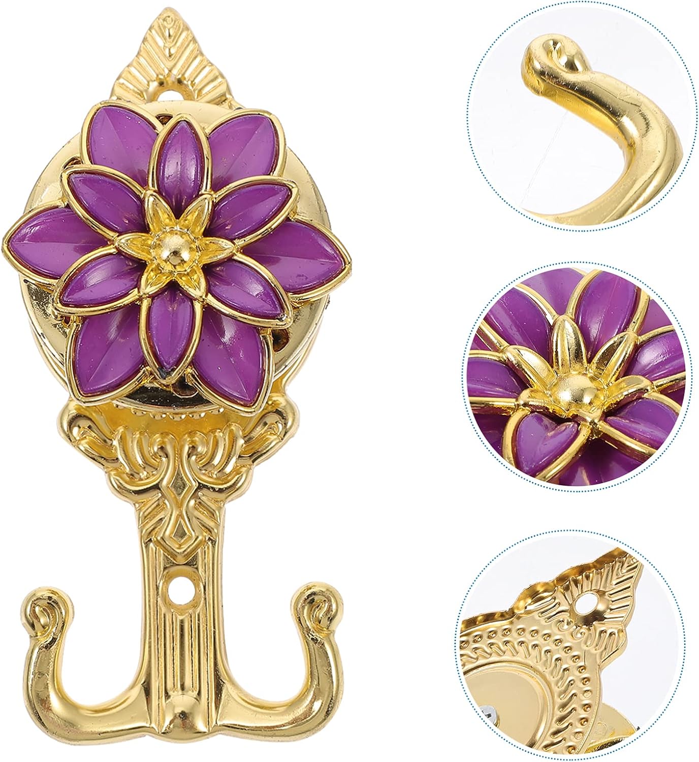 Veemoon 2pcs Flower Shape Coat Hooks Home Storage Hook