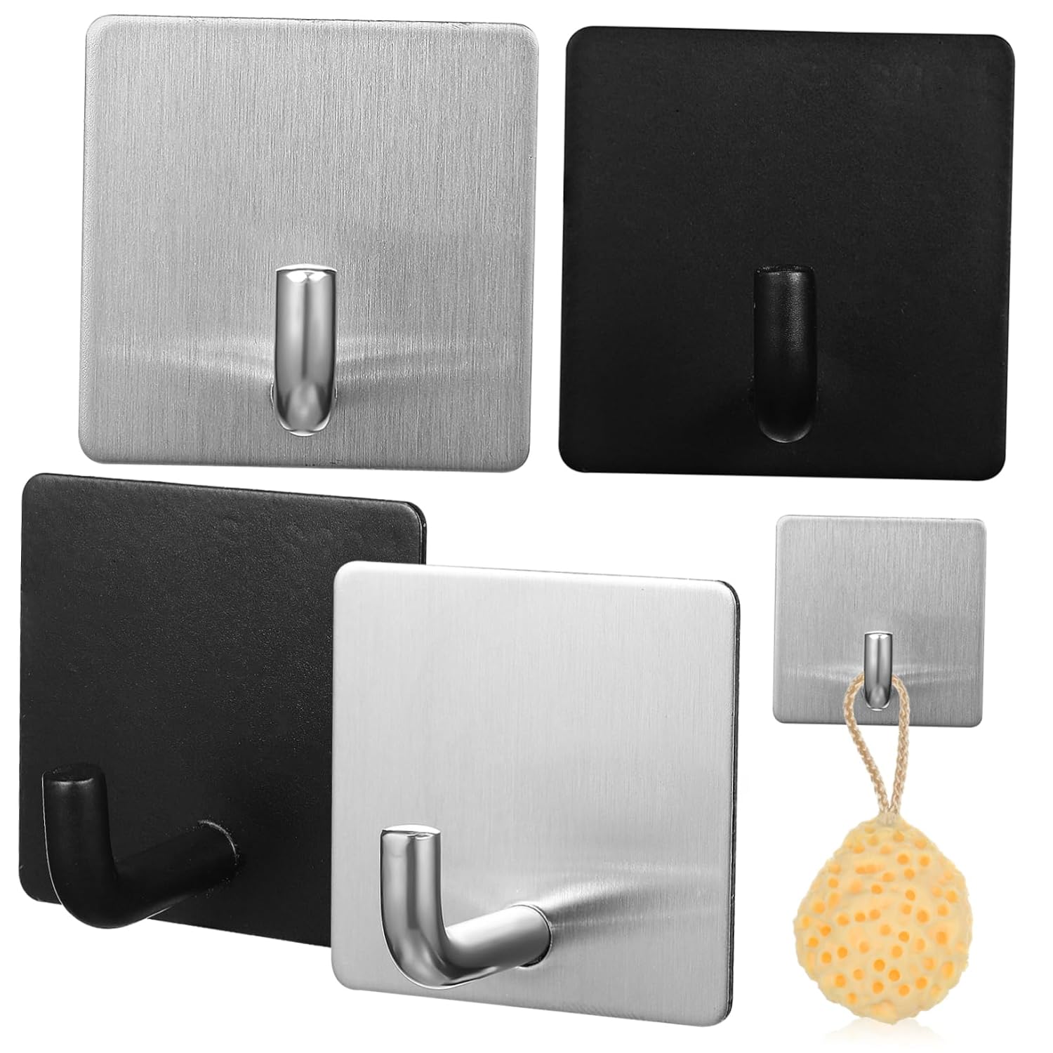 4PCS Adhesive Towel Hooks for Wall