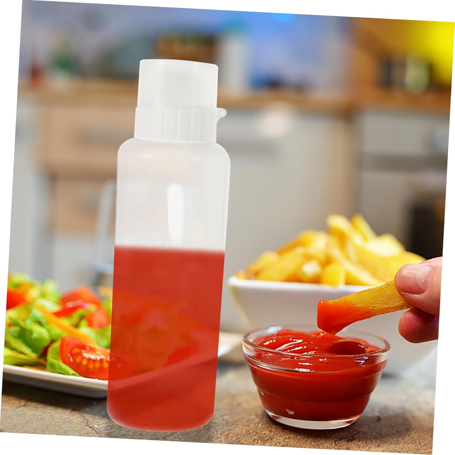 CIYODO 5-Hole Spill-Proof Condiment Squeeze Bottles