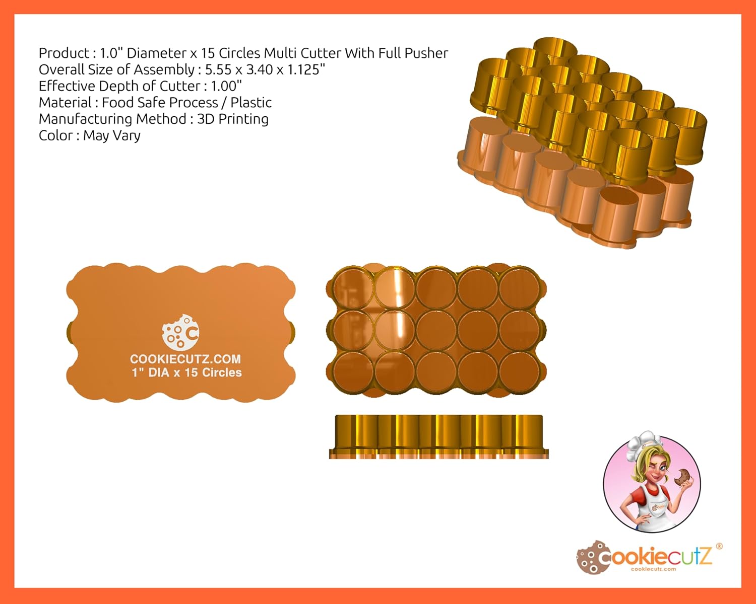 Cookie Cutz 10 Circle Cutter with Pusher