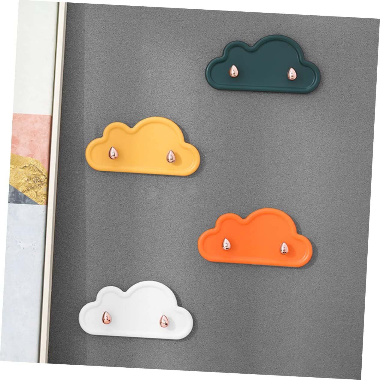 4Pcs Cloud Wall Hooks for Multi-Use Storage