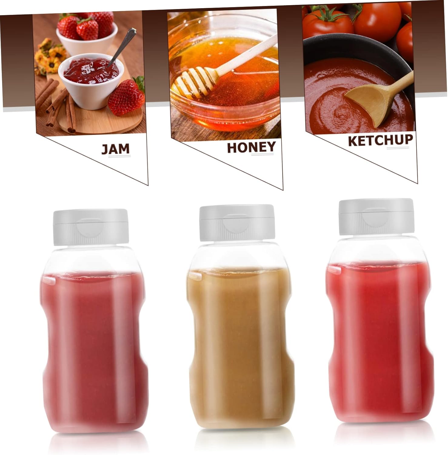 CIYODO 4PCS Mini Sauce Bottles Safe Material Leakproof Kitchen Condiment Containers