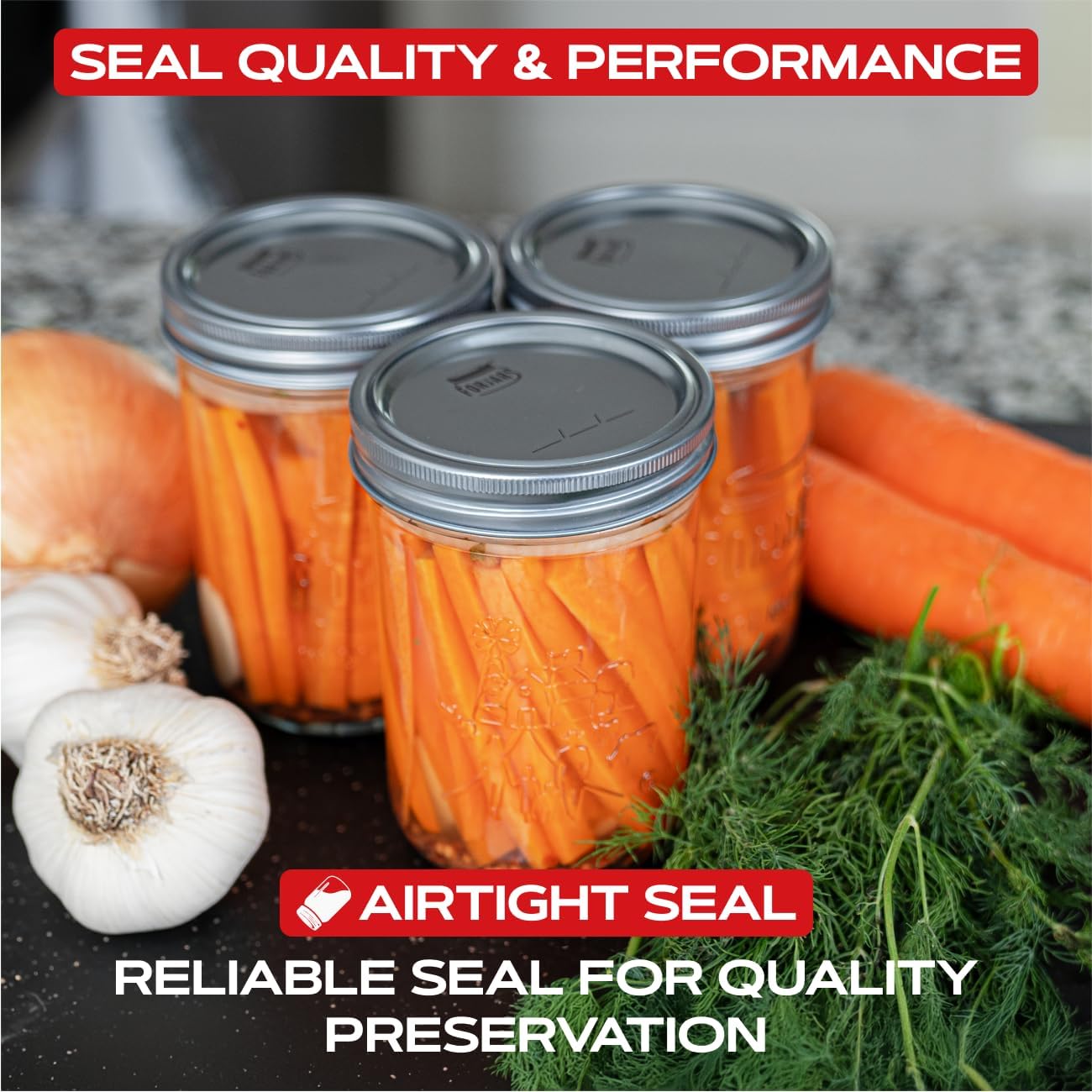 FORJARS - 100-Piece Stainless Steel Canning Rings