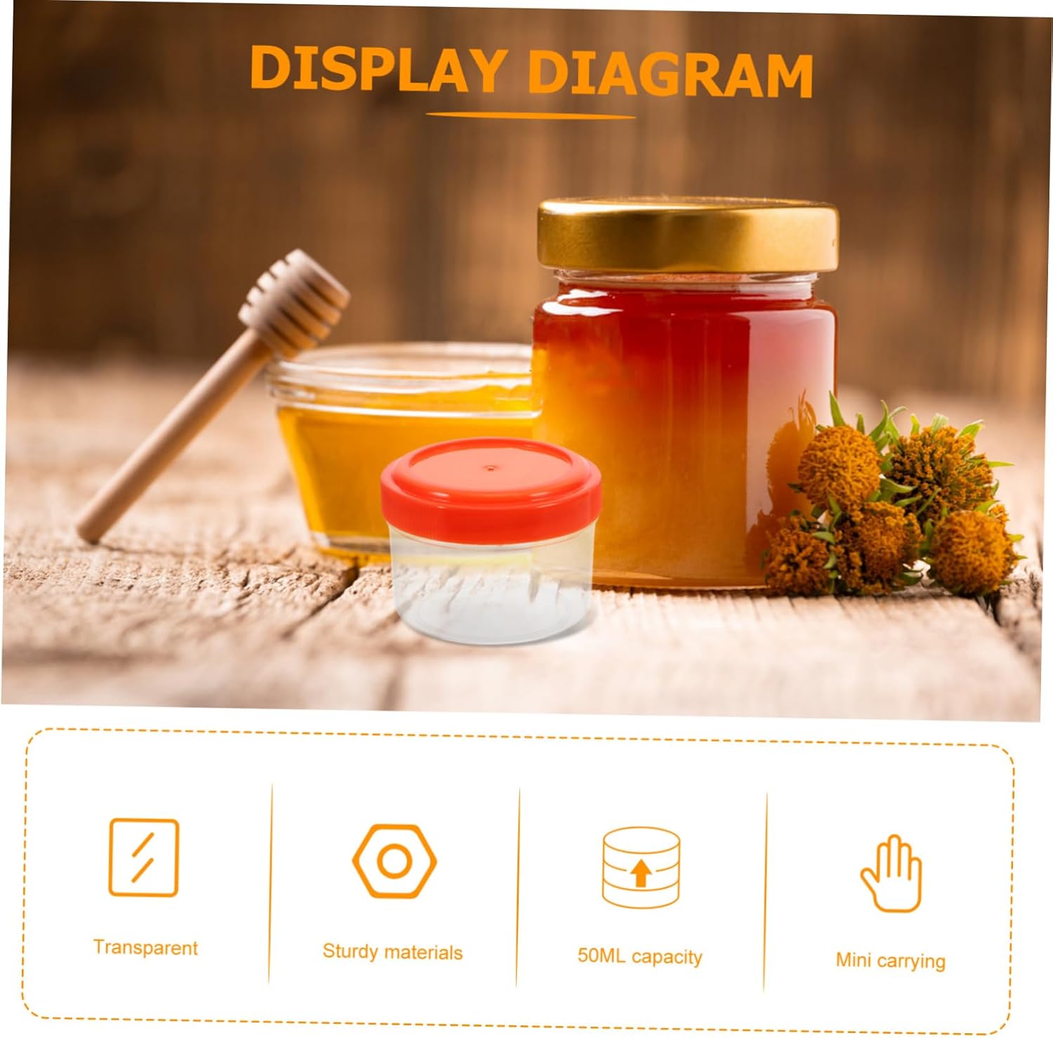 HAKIDZEL Mini Sauce Cups with Lids for Condiments and Salad Dressings