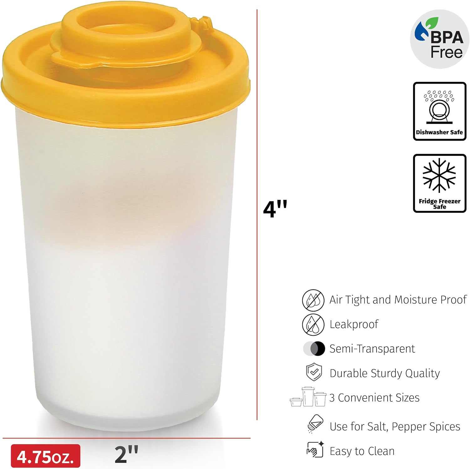 SIGNORAWARE Salt Pepper Shakers Set of 2 Airtight Dispenser