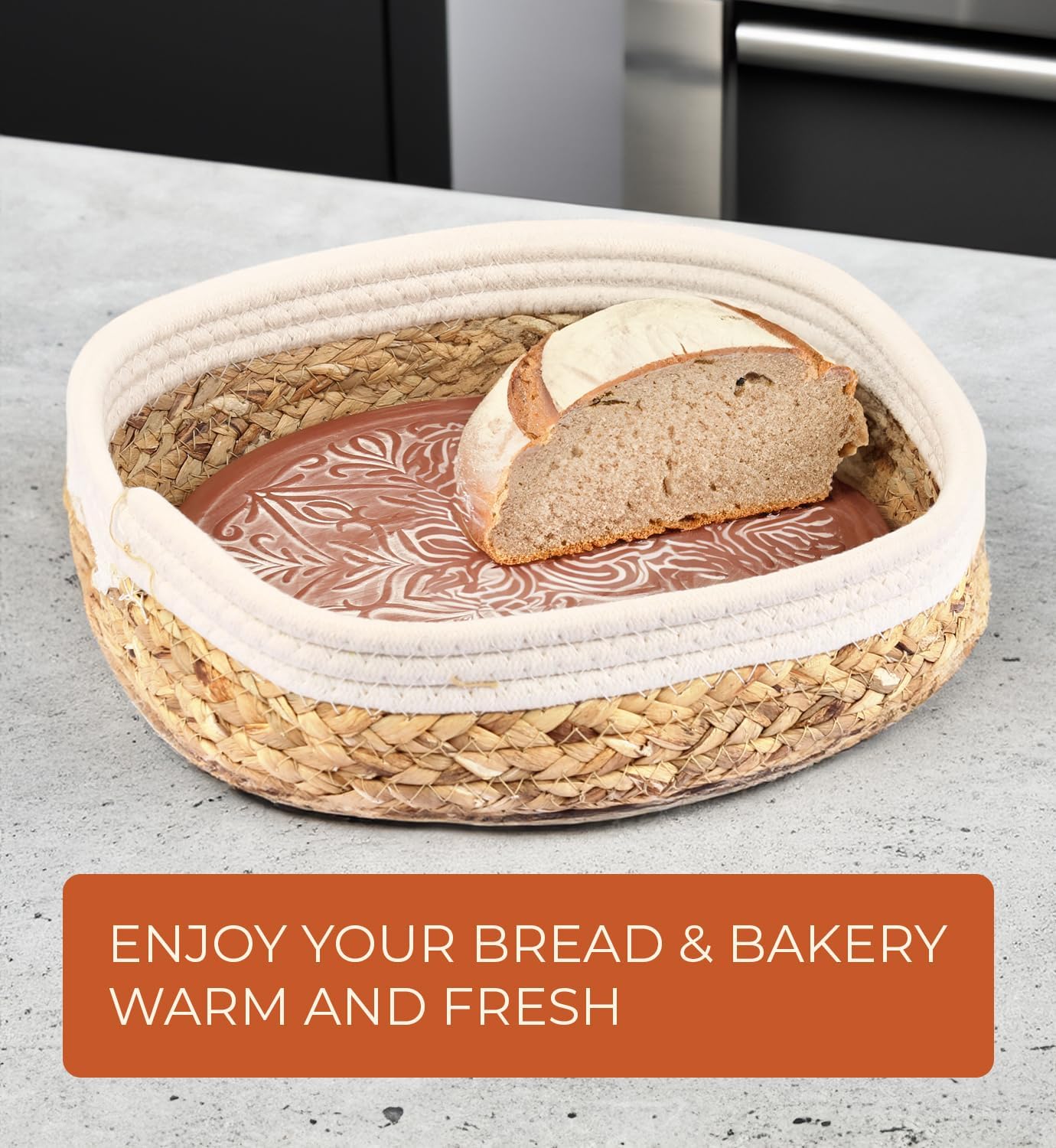 Ole Bazar Bread Warmer With Stone