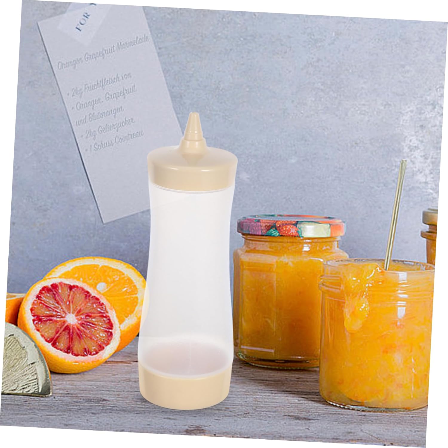 VINTORKY Condiment Squeeze Bottles Cream Color