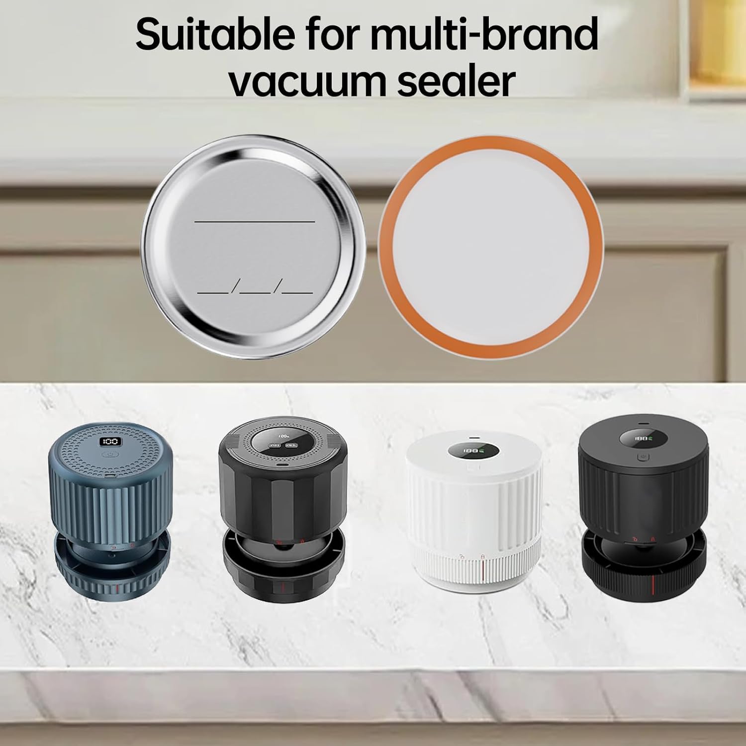 60 PCS Regular Mouth Mason Jar Lids for Vacuum Sealing 1