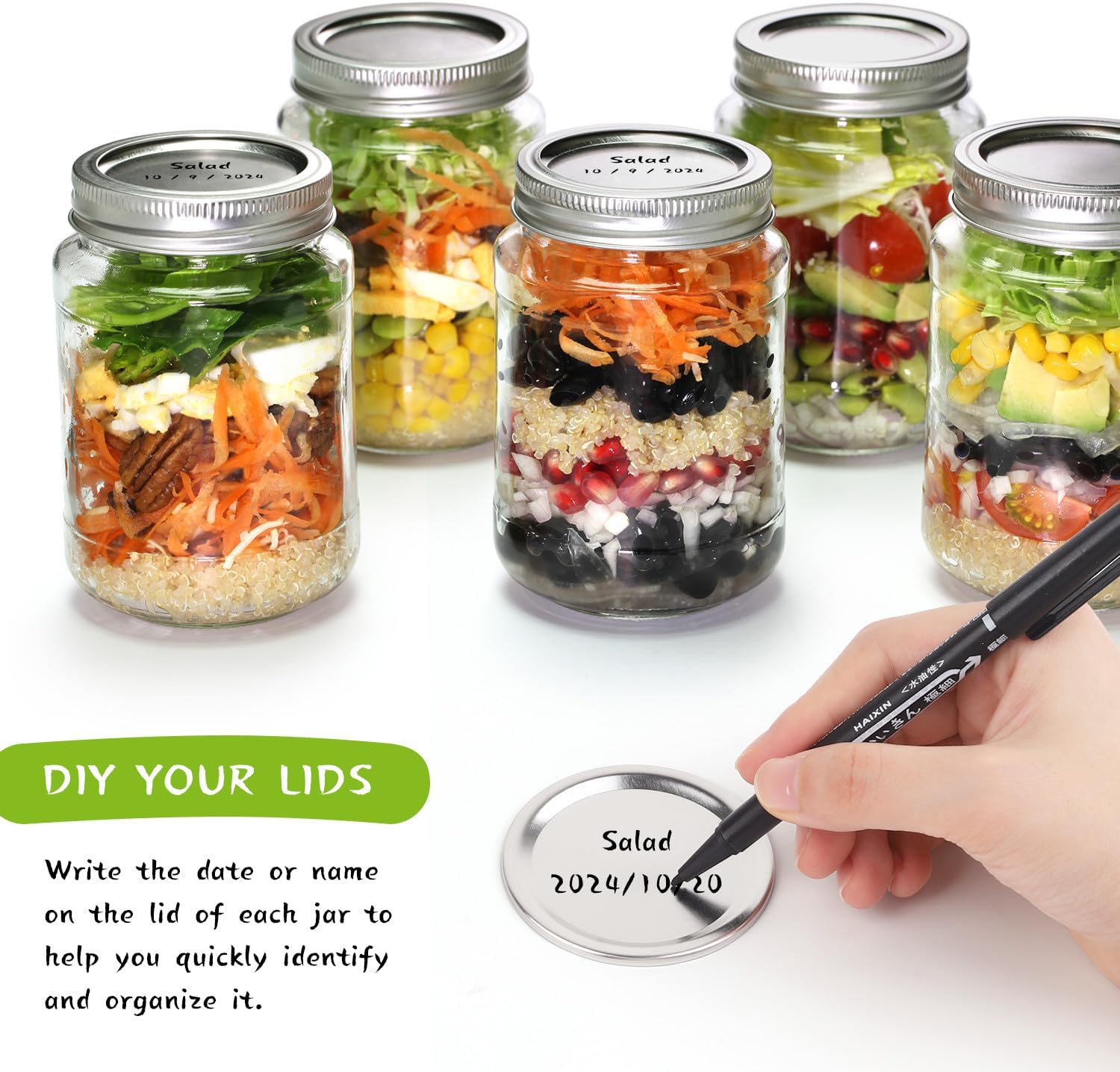 Volenra Canning Jar Lids Regular Mouth Set of 12