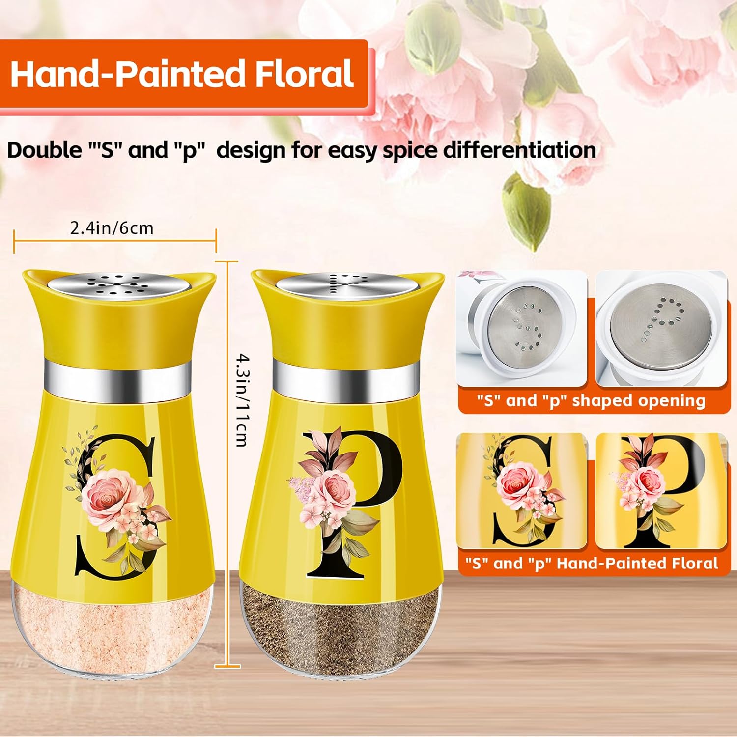 HFoumre Salt Pepper Shakers Set Yellow