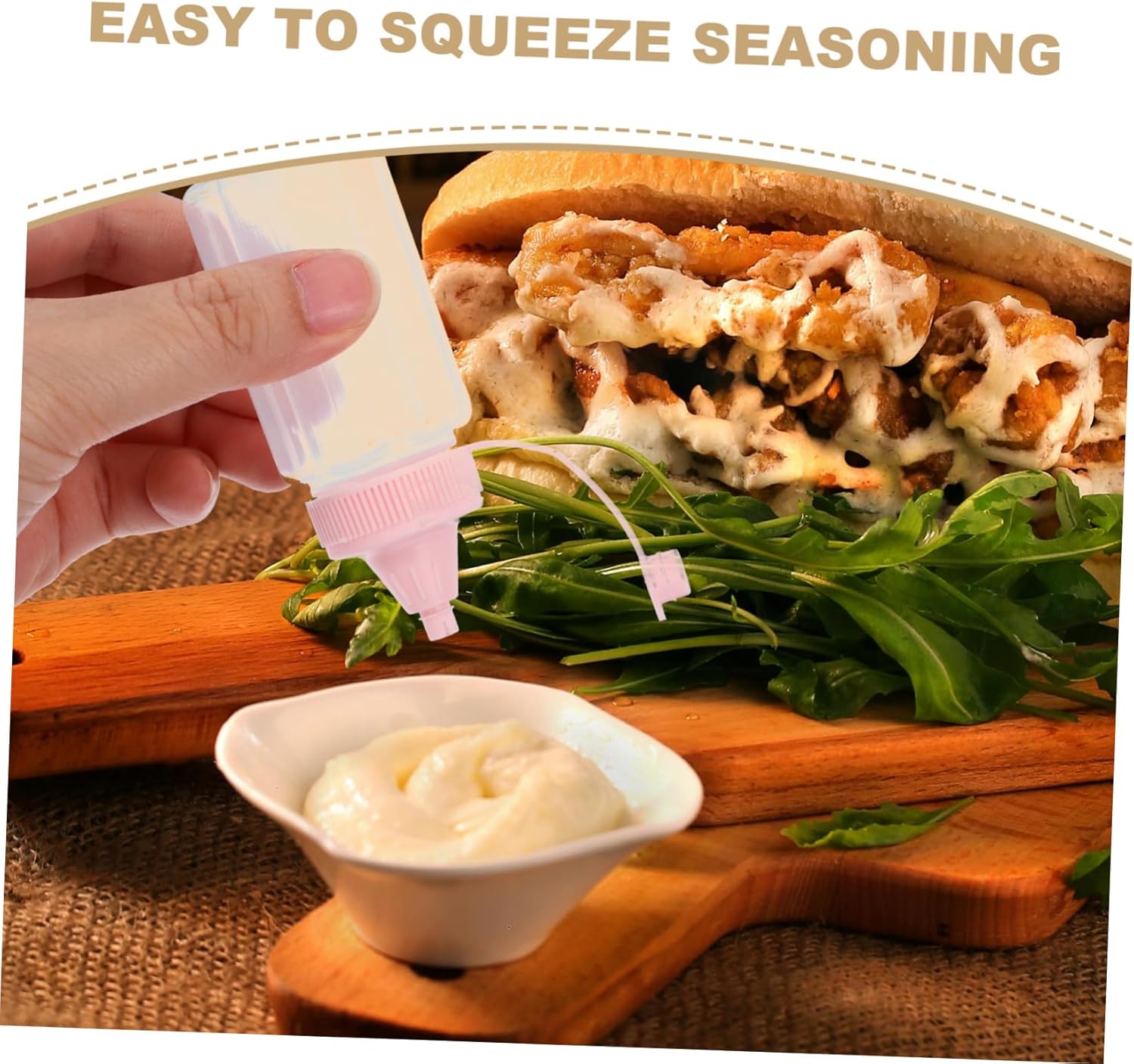 4pcs Reusable PP Condiment Squeeze Bottles Set