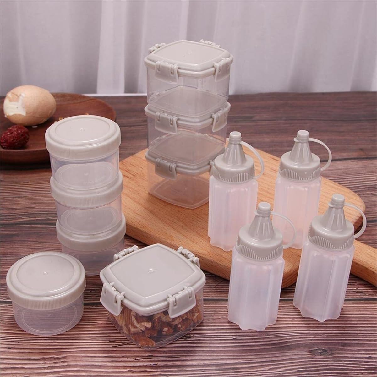KLEYE Red Condiment Squeeze Bottles For Sauces