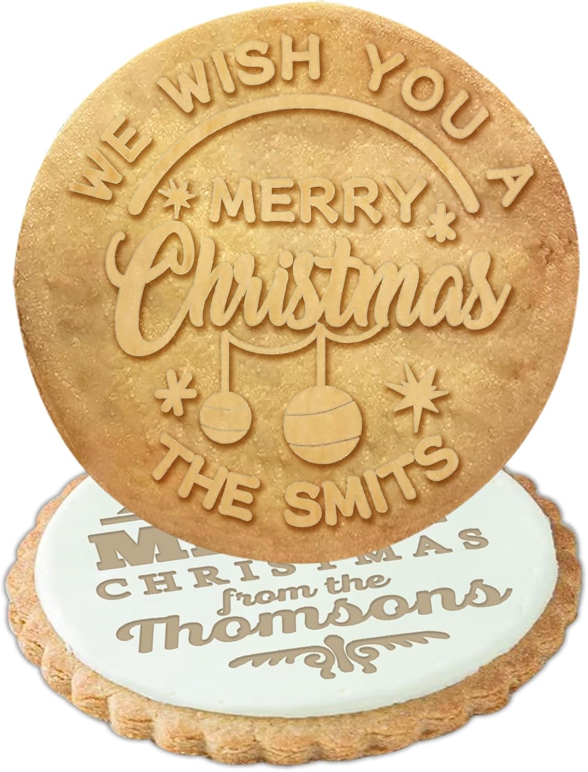 Personalized Christmas Cookie Stamp with Family Logo 3D Design
