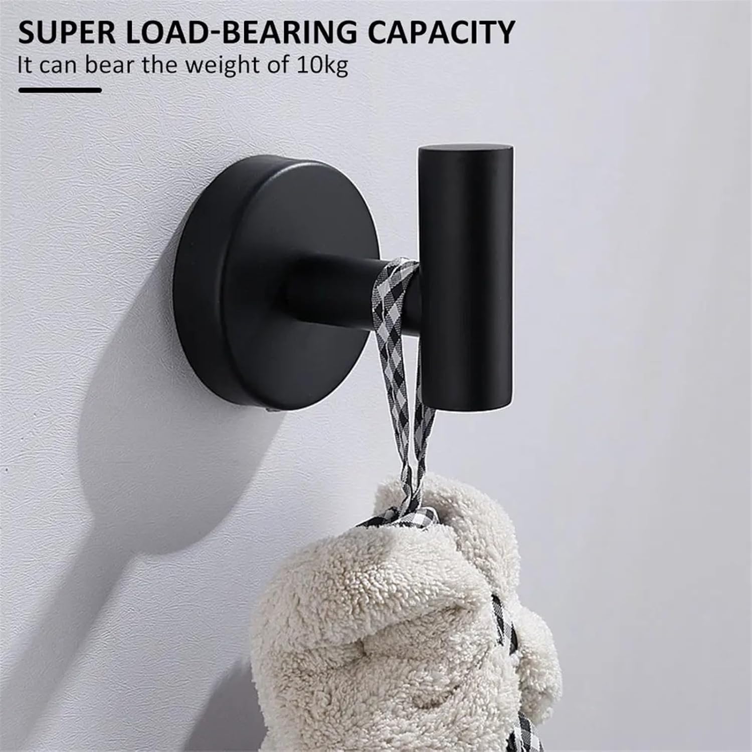 MOOWI 2Pcs Brushed Nickel Coat Hooks Wall Mount