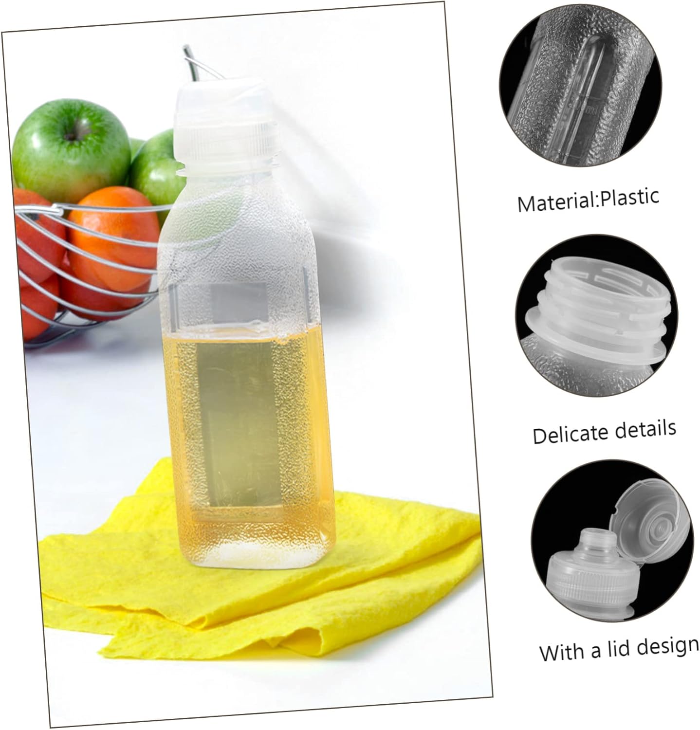 FELTECHELECTR Sauce Dispenser 4 Pack 300ml Leak-Proof Squeeze Bottles