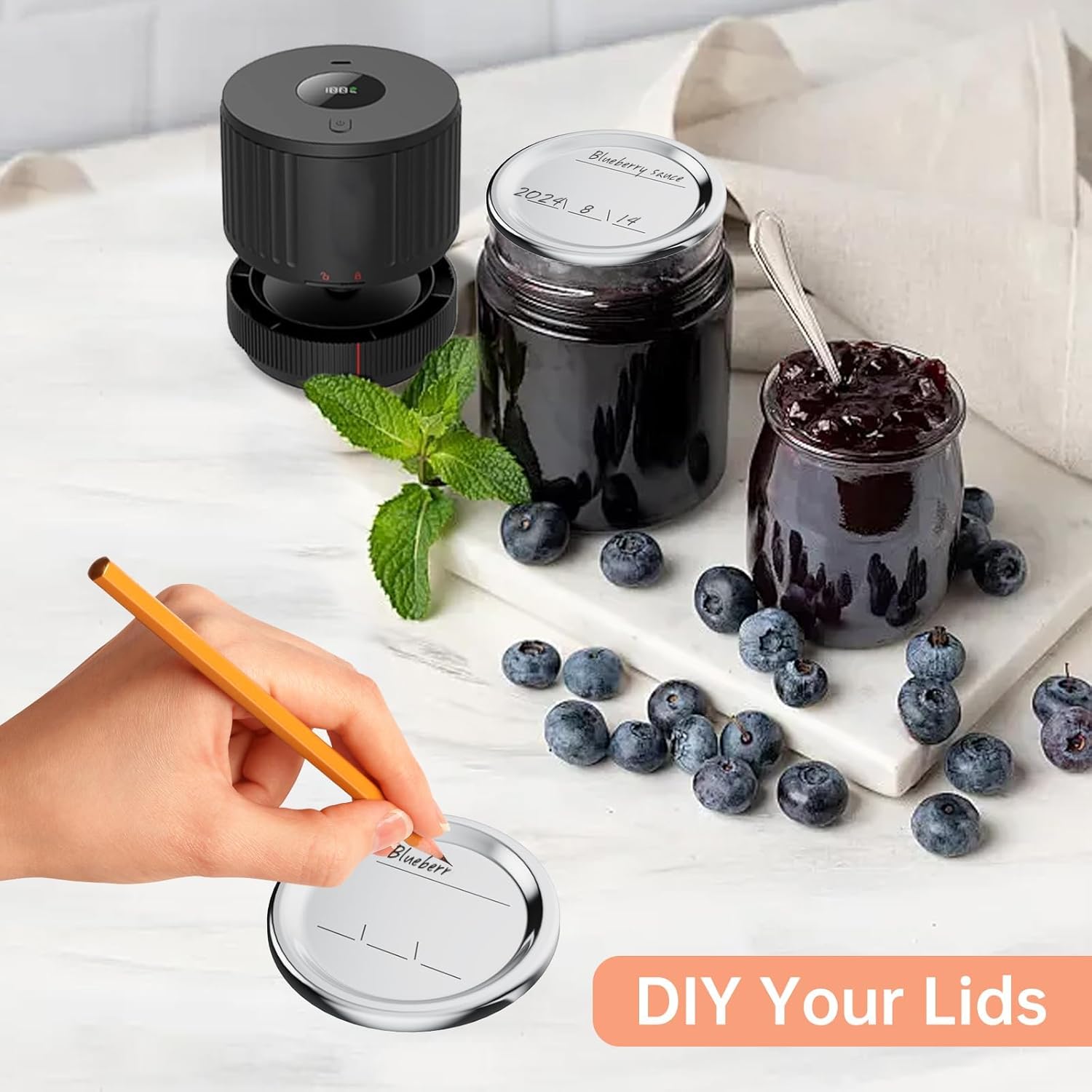 60 PCS Regular Mouth Mason Jar Lids for Vacuum Sealing 1