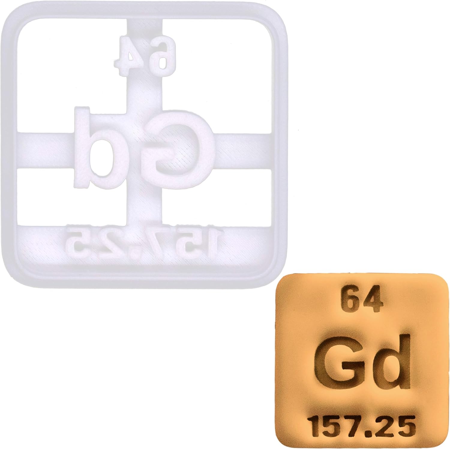 BAKERLOGY Periodic Gd Cookie Cutter - Element Gadolinium Design