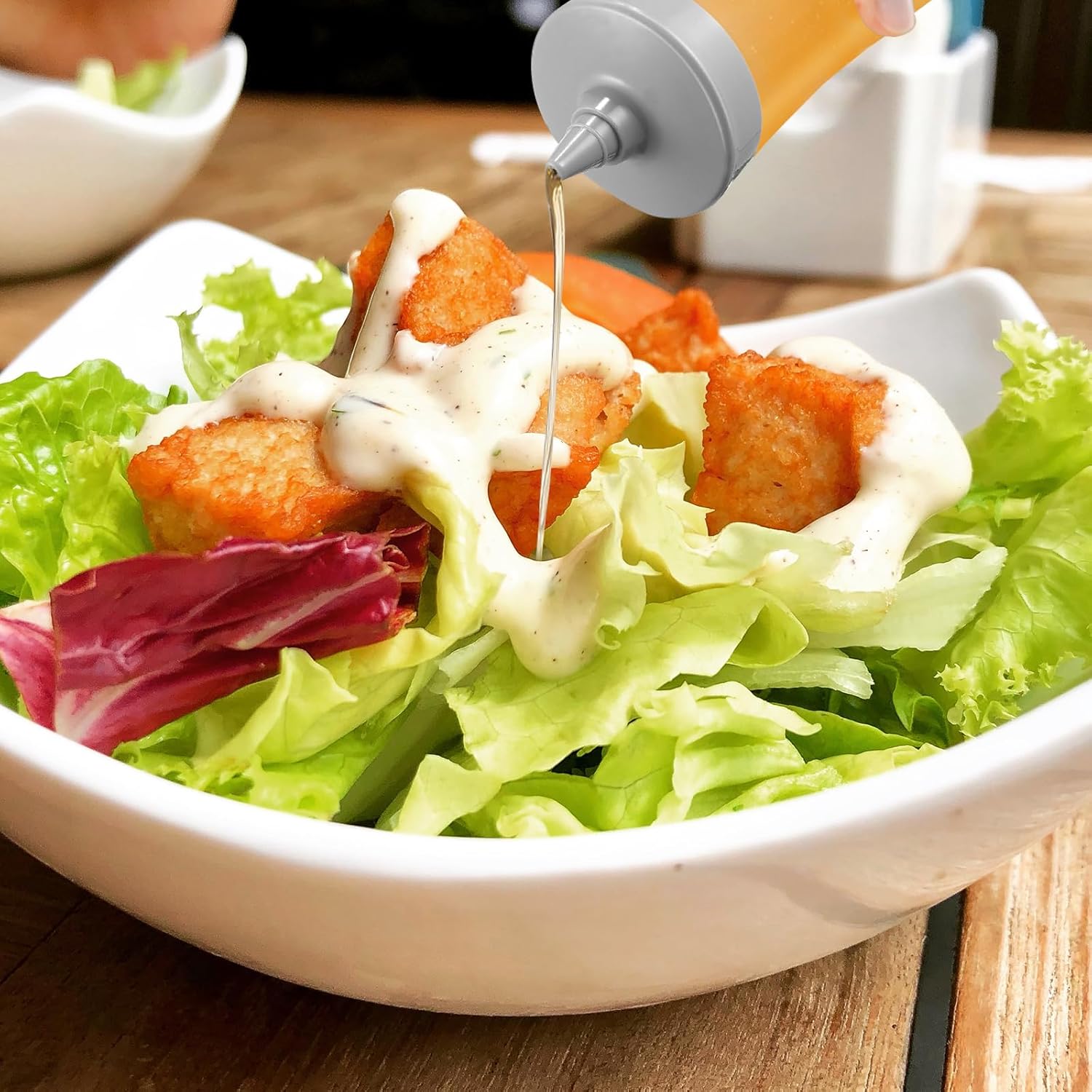 3PCS Squeeze Condiment Bottles for Ketchup Mustard Jam