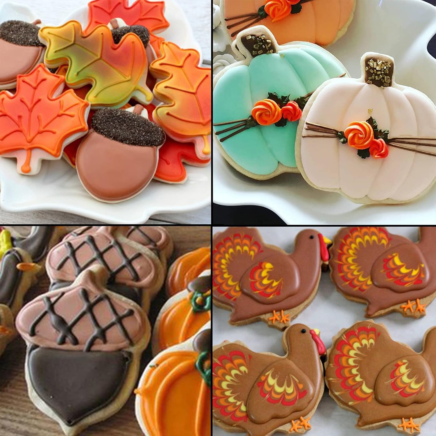 6PCS Thanksgiving Cookie Cutters Set Stainless Steel 1