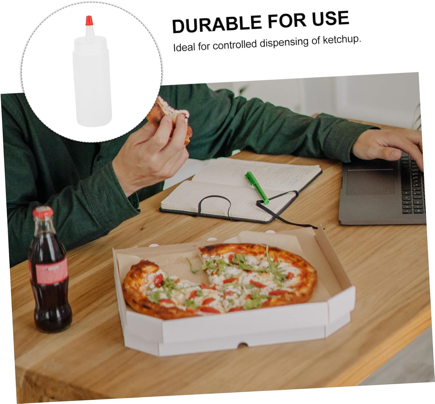 10pcs Clear Condiment Squeeze Bottles with Lids Set