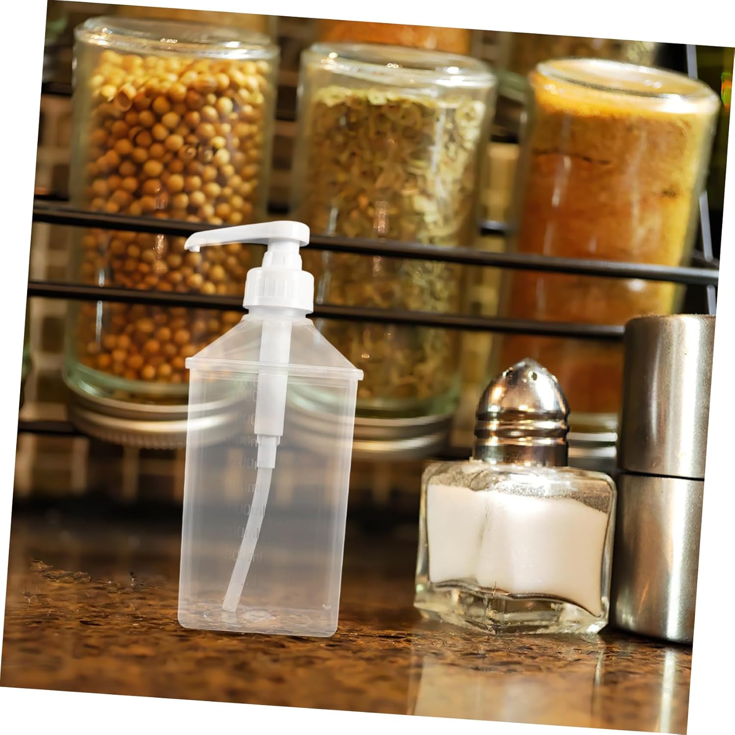 Plastic Bottle Juice Storage with Syrup Pump 1100ml