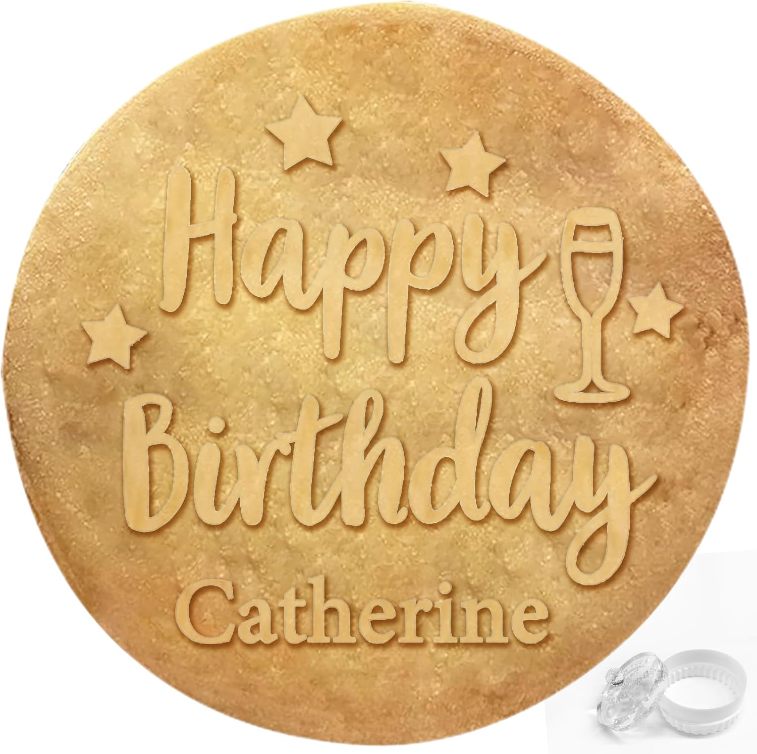 Personalized Cookie Stamp with Family Name Logo 3D Raised Design