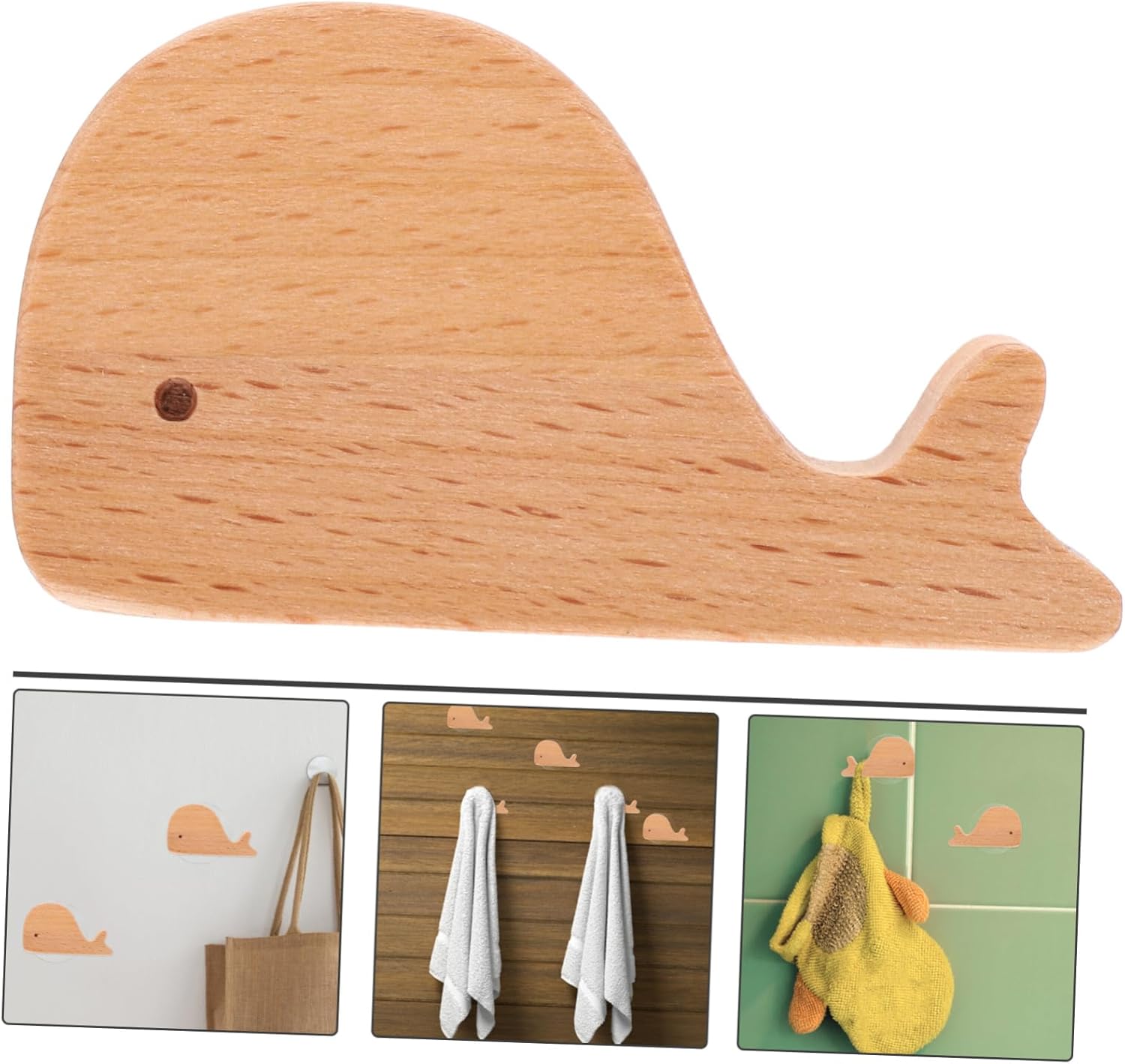 Cute Animal Wood Wall Hook for Towels Hats Bags