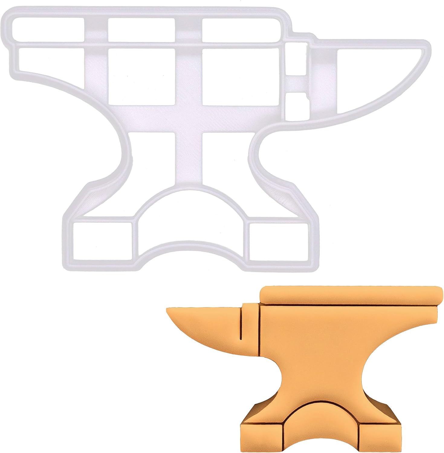 Bakerlogy Anvil Cookie Cutter - 5 Inch Biscuit Shape for Baking Crafts