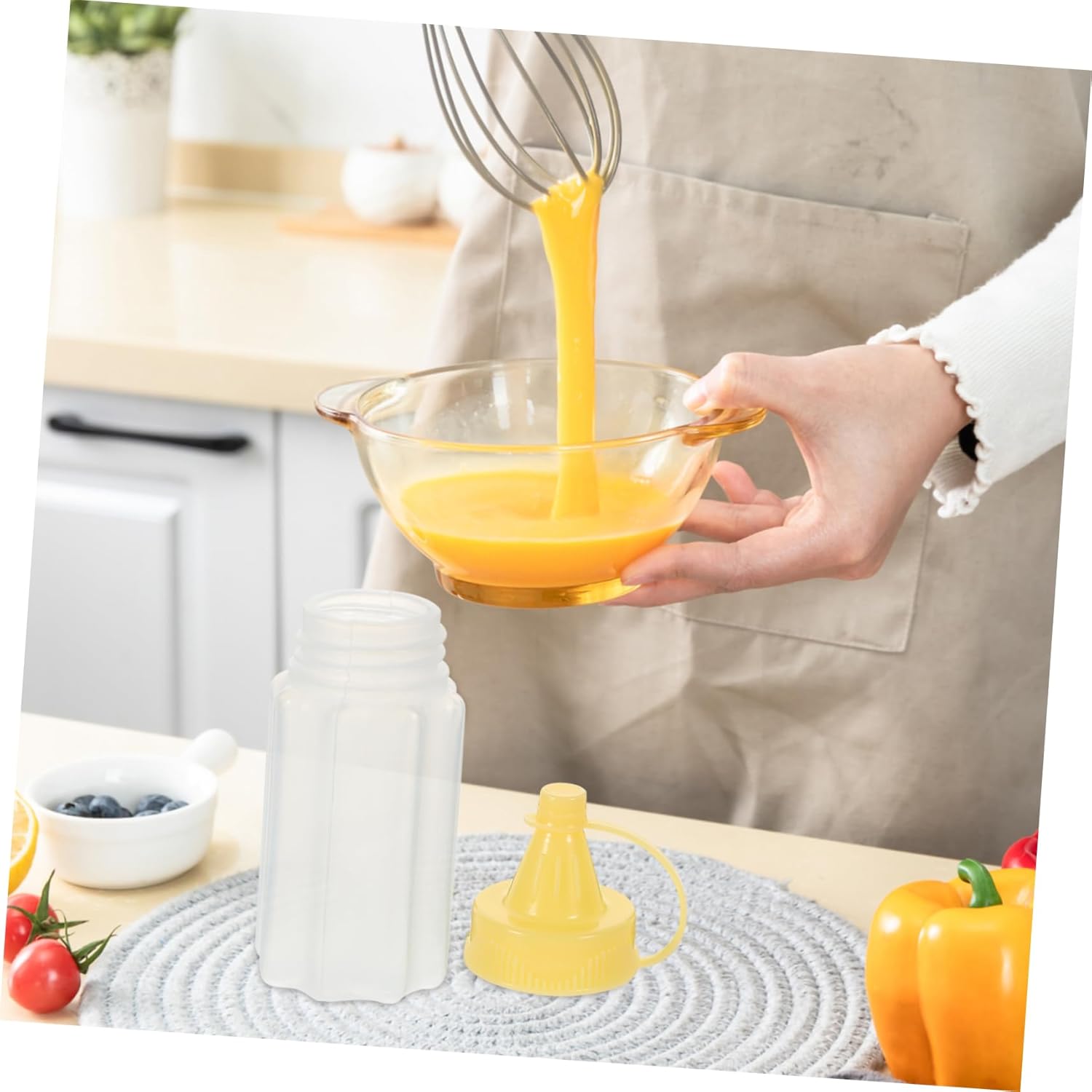 VILLFUL 3-Piece Squeeze Condiment Bottles Set