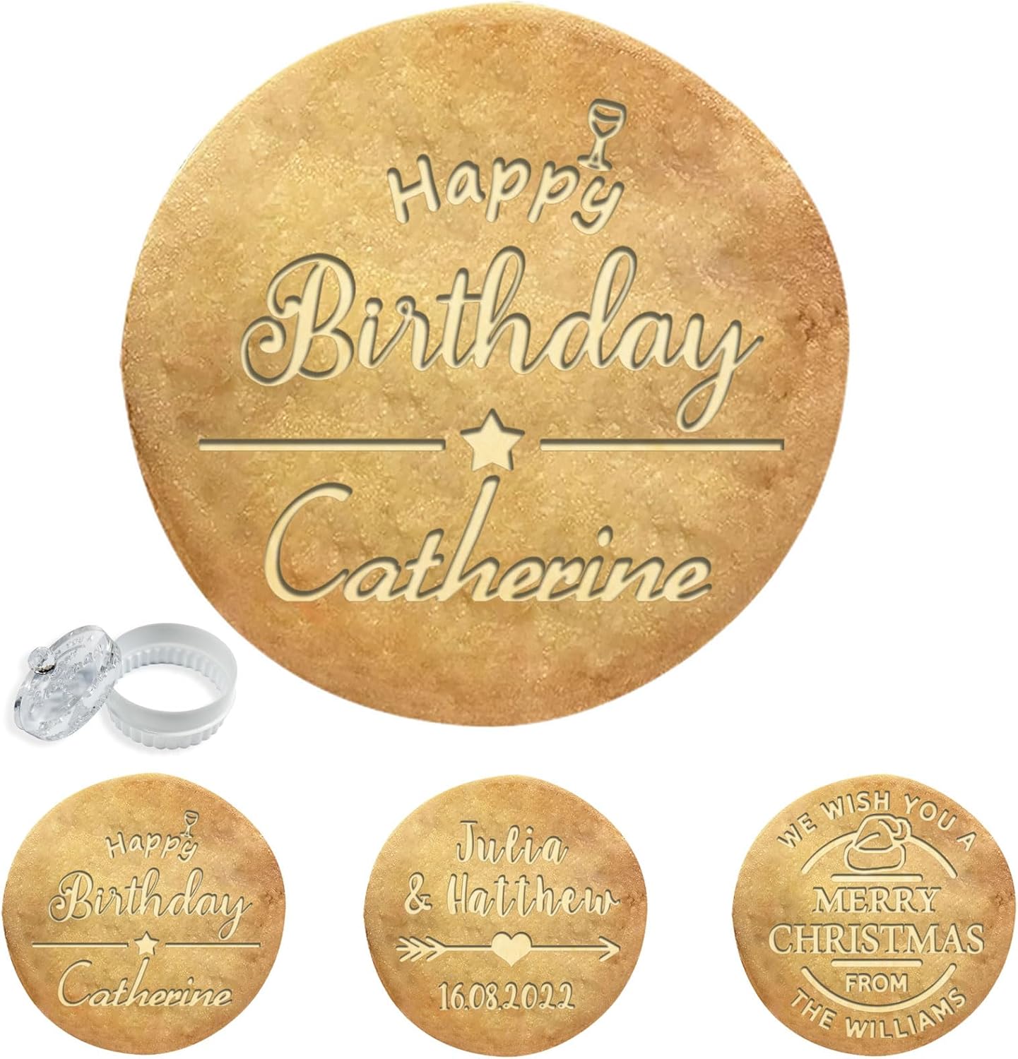 Personalized Birthday Cookie Stamp with Custom Family Name