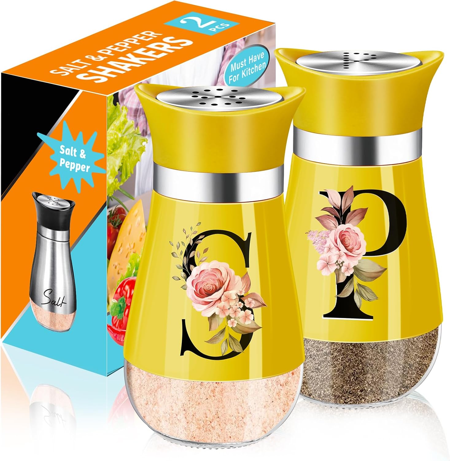 HFoumre Salt Pepper Shakers Set Yellow